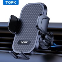 TOPK-Support de téléphone portable pour voiture, mains libres, pince facile, berceau dans le véhicule, adapté à tous les téléphones de 4 "à 7" 1